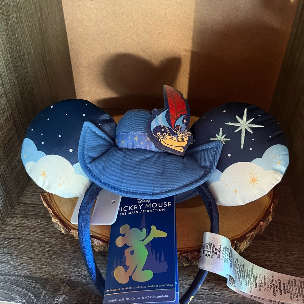 Disney Parks Ears Peter Pans Flight Mickey Main Attraction 50th Anniversary New